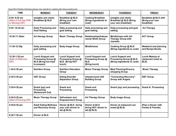 IOP_PHP Group schedule